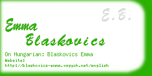 emma blaskovics business card